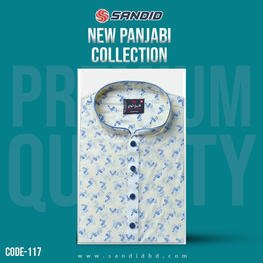 Premium Quality Print Panjbai sky blue