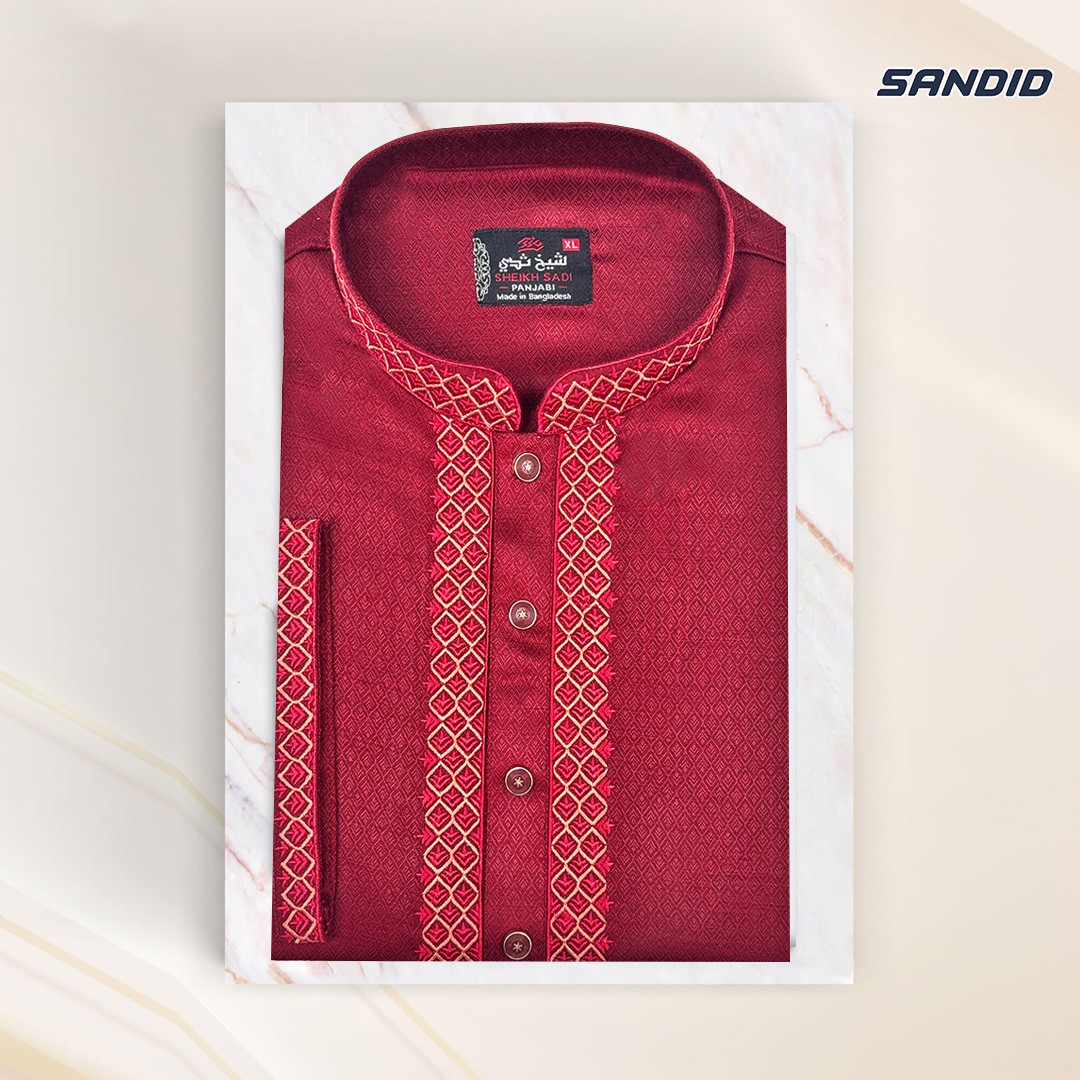 Jacquard Polish Cotton Panjabi